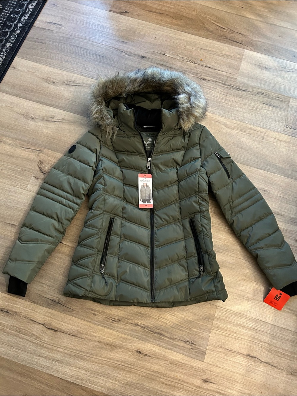NWT Nautica Green Winter Coat